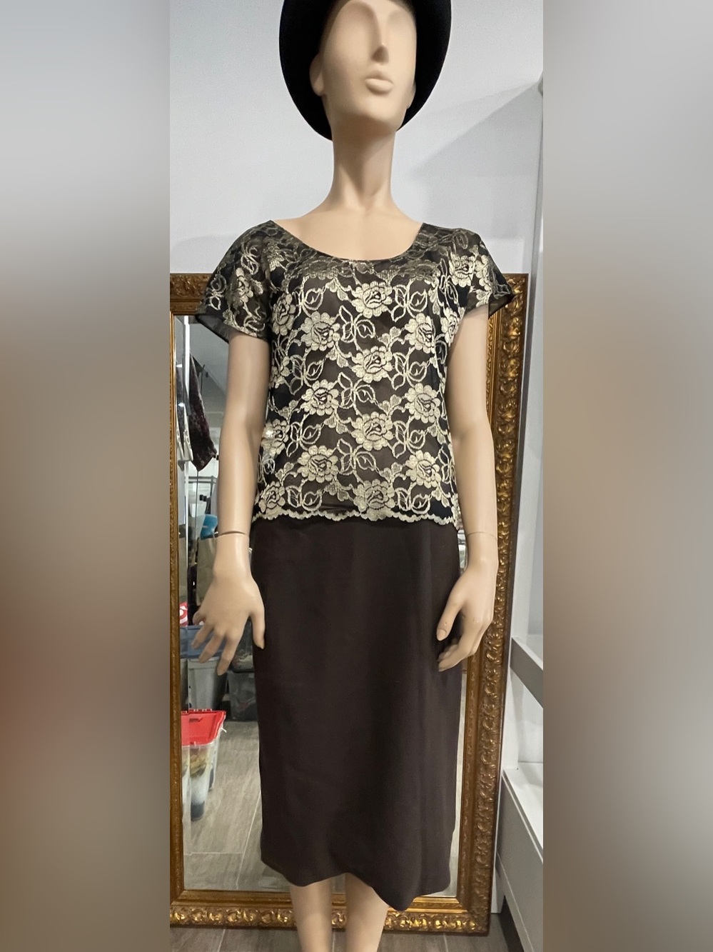 Vintage Floral Sheer Blouse, S